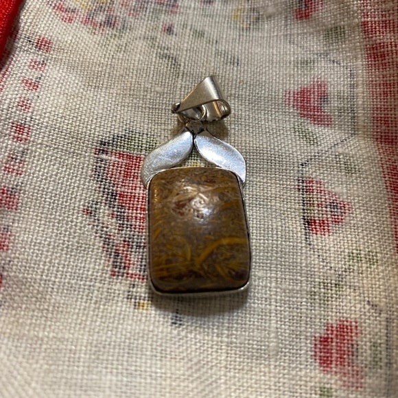 Mariam Jasper Sterling Silver Pendant - Picture 2 of 4